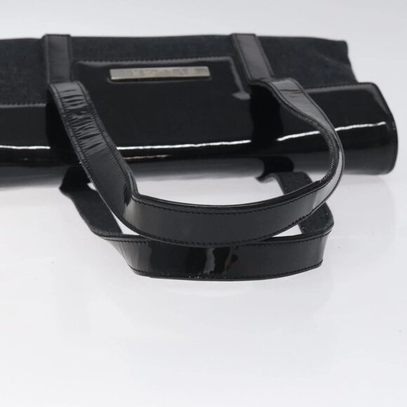 BVLGARI Logo Mania Shoulder Bag Canvas Black Silver - Picture 6 of 16